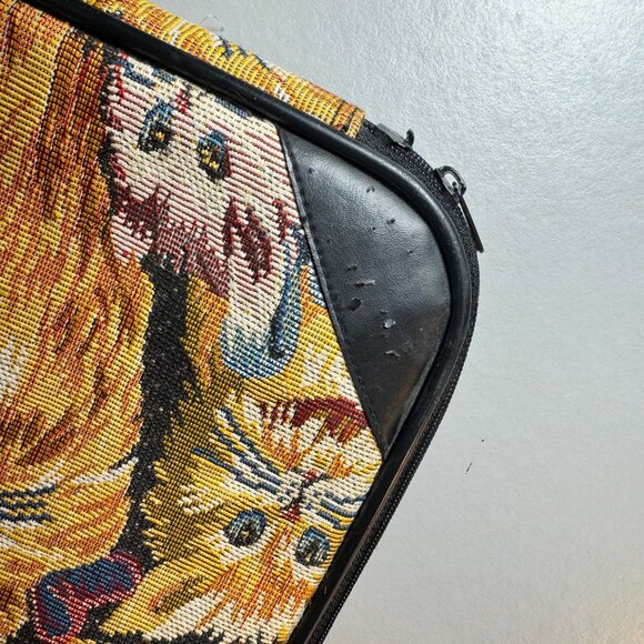 Vintage Tapestry Cat Laptop Case or Briefcase - Picture 5 of 9
